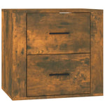 ZNTS Wall-mounted Bedside Cabinet Smoked Oak 50x36x47 cm 816861