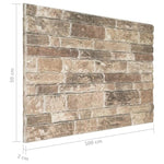 3D Wall Panels with Multicolour Brick Design 10 pcs EPS 149585