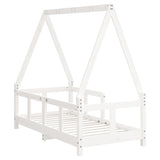 Kids Bed Frame White 70x140 cm Solid Wood Pine 834457