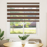 Zebra Blind Brown 130x150 cm Fabric Width 125.9 cm Polyester 4014345