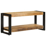 Tv Stand Natural wood Solid Mango Wood and Powder-Coated Iron 247808