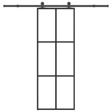 Sliding Door with Hardware Set 76x205 cm ESG Glass&Aluminium 3332818