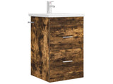 Bathroom Vanity with Sink Smoked Oak 42 x 40 x 84.5 cm 890700