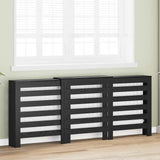 Radiator Cover Black Oak 205 x 21.5 x 83.5 cm Engineered Wood 869222