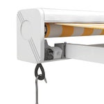 Retractable Awning Yellow and White 3x2.5 m Fabric and Aluminium 3154531