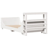 Bed Frame without Mattress White 90x200 cm Solid Wood Pine 3306469