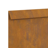 Snail Fence 16 pcs Rusty 100 x 3.5 x 25 cm Weathering Steel 874866
