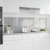 Kitchen Backsplash 2 pcs Light Grey 90 x 50 cm Tempered Glass 3415453
