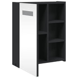 Bathroom Mirror Cabinet with LED Light Black 45x13x52 cm 357967
