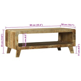 Coffee Table Brown 90 x 50 x 35 cm Solid Mango Wood 4104533
