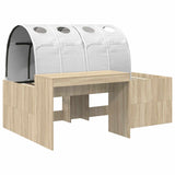Bed Frame with Tunnel with Shelf 3 pcs Sonoma Oak and White 3423653