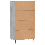 Highboard Concrete Grey 60x36x110 cm Engineered Wood 831480