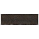 Wall Shelf Dark Brown 220x60x cm Treated Solid Wood Oak 363858