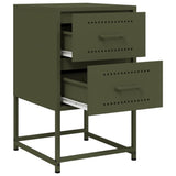 ZNTS Bedside Cabinet Olive Green 36x39x60.5 cm Steel 846466