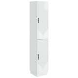 Cabinet Set 2 pcs High Gloss White Engineered Wood 3416794