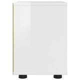 Bedside Table with Drawer High Gloss White 30.5 x 30 x 43 cm 888805