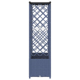 Raised Bed with Trellis and Roof Grey 202 x 40 x 136 cm PP 42032574