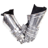 Medieval Knight Gauntlets Replica LARP Silver Steel 286207