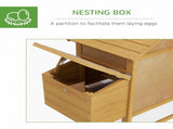 Small Chicken Coop with Run Hen House Poultry Coops Cages Nesting Box Wood 150.5 x 54 x 87cm T3398P347608