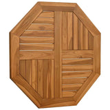 Table Top 70x70x2.5 cm Octagonal Solid Wood Teak 366665