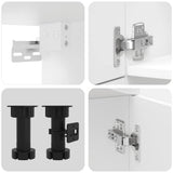 7 Piece Kitchen Cabinet Set Porto High Gloss White Engineered Wood 3314783