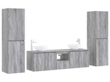 Bathroom Furniture Set 5 pcs Grey Sonoma 33 x 34.5 x 160 cm 3406029