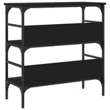 Console Table Black Engineered Wood, Metal 75 x 32 x 75 cm 839053