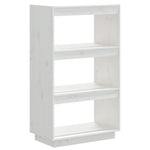 Book Cabinet/Room Divider White 60x35x103 cm Solid Wood Pine 810865