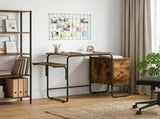 Desk with Storage Smoked Oak 120 x 50 x 75 cm 8007998