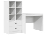 Desk with Drawer with Shelf with Storage 2 pcs White 3337345