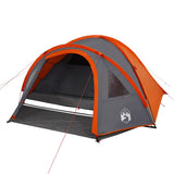 Camping Tent Dome 4-Person Orange Waterproof 94351