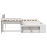 Bed Frame without Mattress White 90x200 cm Solid Wood Pine 3309747