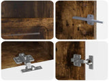 5 Piece LED TV Cabinet Smoked Oak Engineered Wood 3417007