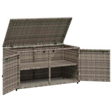 Garden Storage Cabinet Grey 110x55x60.5 cm Poly Rattan 365569