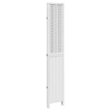 Room Divider 3 Panels White Solid Wood Paulownia 358720