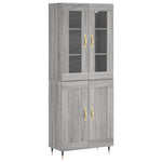 Highboard Grey Sonoma 69.5x34x180 cm Engineered Wood 3198327