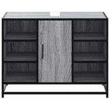 Bathroom Sink Cabinet Grey Sonoma 80x33x60 cm Engineered Wood 849292