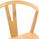 Dining Chair 2 pcs Natural Solid Rubber Wood 42020405