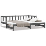 ZNTS Pull-out Day Bed without Mattress Grey 2xcm 814666