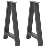 ZNTS Coffee Table Legs A-Shaped 2 pcs Anthracite 50x cm Steel 4012846