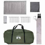 Tunnel Tent Olive Green 427 x 315 x 178 cm Polyester and Steel 42029037