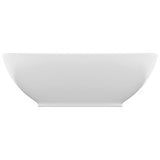 Luxury Basin Oval-shaped Matt White 40x33 cm Ceramic 146921
