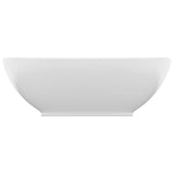 Luxury Basin Oval-shaped Matt White 40x33 cm Ceramic 146921