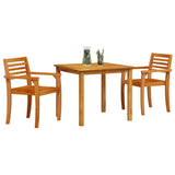 Garden Dining Set 3 pcs Brown Solid Acacia Wood 3375669