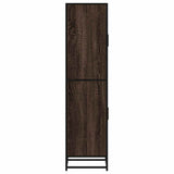 Highboard Brown Oak 35.5x35x139 cm Engineered Wood and Metal 849058
