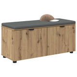Hall Bench with Cushion with Shelf Artisan Oak 100 x 38 x 46 cm 891495