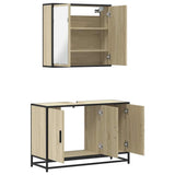 2 Piece Bathroom Furniture Set Sonoma Oak Engineered Wood 3300891
