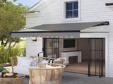 2.5 x 2m Electric Awning with LED Light and Remote Controller, Aluminium Frame DIY Retractable T3398P327920