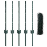 Welded Wire Fence 10 x 0.5 m PVC-Coated Steel Green 3336670