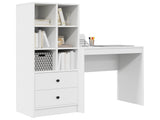Desk with Drawer with Shelf with Storage 2 pcs White 3337305